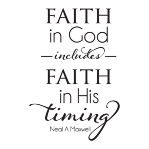 Faith In His Timing Wall Quotes™ Decal