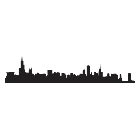 Chicago Skyline Wall Quotes™ Wall Art Decal