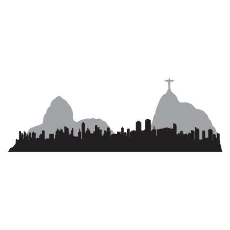 Rio de Janiero Skyline Wall Quotes™ Wall Art Decal