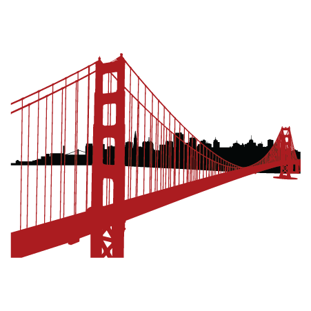 SF Golden Gate Skyline Wall Quotes™ Wall Art Decal