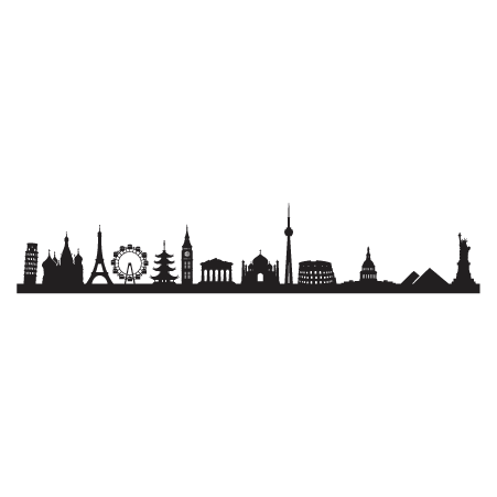 World Traveler Landmarks Wall Quotes™ Wall Art Decal
