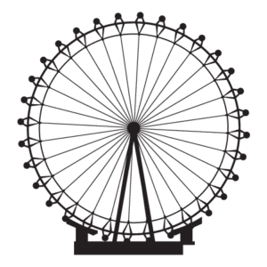 London Eye Ferris Wheel Wall Quotes™ Wall Art Decal