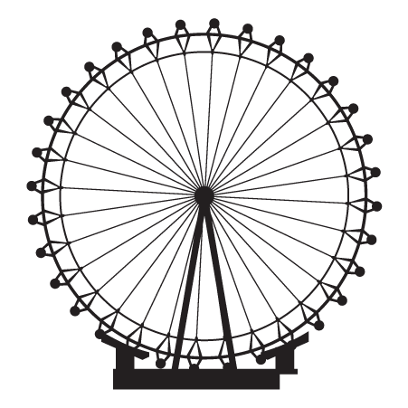 London Eye Ferris Wheel Wall Quotes™ Wall Art Decal