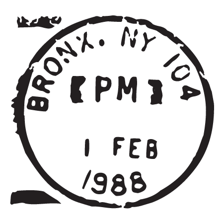 Bronx NY Feb 88 Postmark Wall Quotes™ Wall Art Decal
