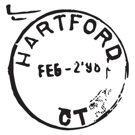Hartford CT Postmark Wall Quotes™ Wall Art Decal