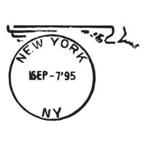 New York NY Sep 95 Postmark Wall Quotes™ Wall Art Decal