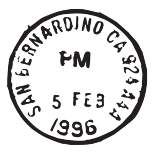 San Bernardino CA Postmark WAll Quotes™ Wall Art Decal