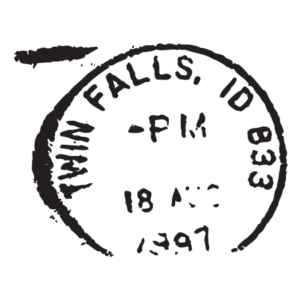 Twin Falls ID Postmark Wall Quotes™ Wall Art Decal