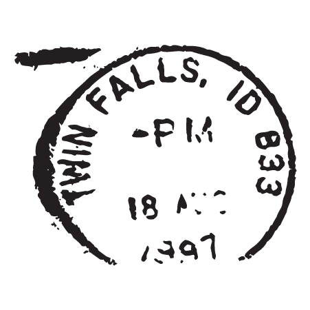 Twin Falls ID Postmark Wall Quotes™ Wall Art Decal
