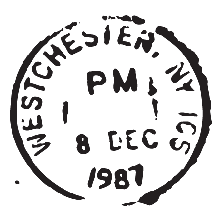 Westchester NY Dec 87 Postmark Wall Quotes™ Wall Art Decal