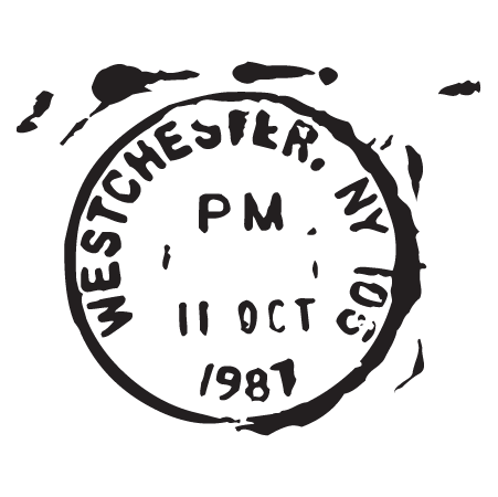 Westchester NY Oct 87 Postmark Wall Quotes™ Wall Art Decal
