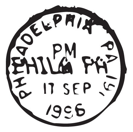 Philadelphia PA Postmark Wall Quotes™ Wall Art Decal