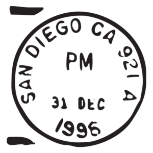 San Diego CA Dec 96 Postmark Wall Quotes™ Wall Art Decal