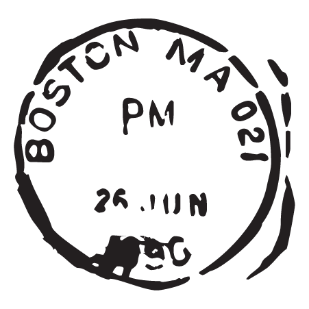 Boston MA Postmark Wall Quotes™ Wall Art Decal