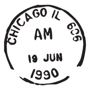 Chicago IL Postmark Wall Quotes™ Wall Art Decal