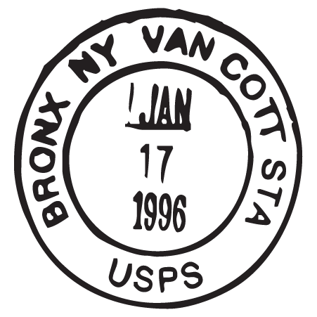 Bronx NY Jan 96 Postmark Wall Quotes™ Wall Art Decal