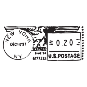 New York NY Metered Mail Postmark Wall Quotes™ Wall Art Decal