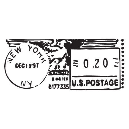 New York NY Metered Mail Postmark Wall Quotes™ Wall Art Decal