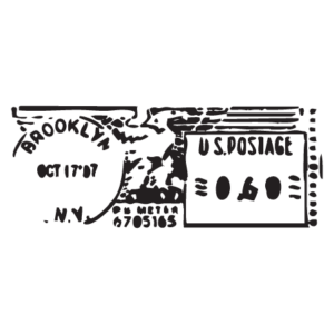 Brooklyn NY Metered Mail Postmark Wall Quotes™ Wall Art Decal