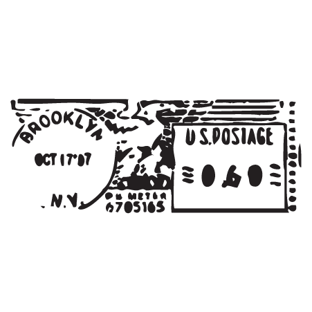 Brooklyn NY Metered Mail Postmark Wall Quotes™ Wall Art Decal