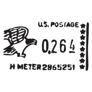 US Metered Mail Postmark Wall Quotes™ Wall Art Decal
