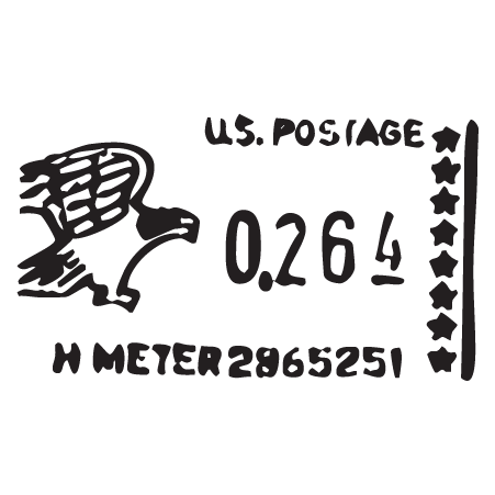 US Metered Mail Postmark Wall Quotes™ Wall Art Decal