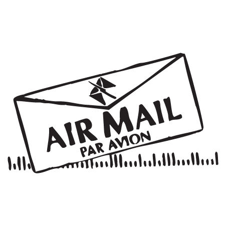 Air Mail Letter Postmark Wall Quotes™ Wall Art Decal
