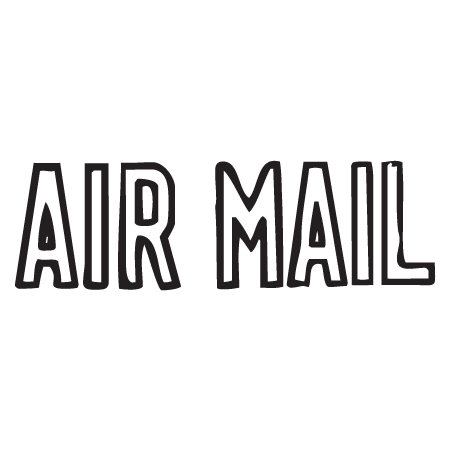 Air Mail Punched Letters Postmark Wall Quotes™ Wall Art Decal