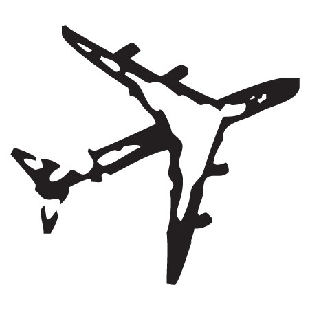 Airplane Stamp Postmark Wall Quotes™ Wall Art Decal