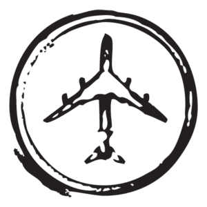 Airplane Circle Stamp Postmark Wall Quotes™ Wall Art Decal