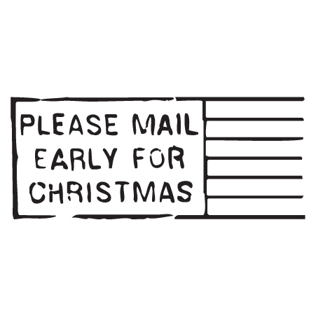 Mail Early for Christmas Postmark Wall Quotes™ Wall Art Decal