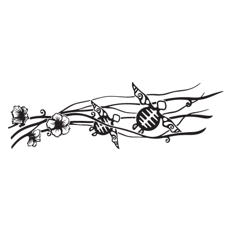 Turtles & Hibiscus Wall Quotes™ Wall Art Decal