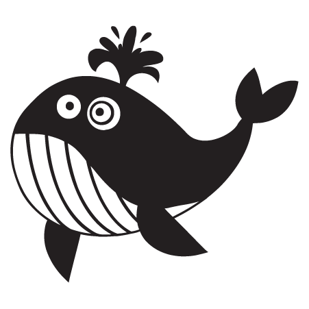 Whale Party Animal Wall Quotes™ Wall Art Decal