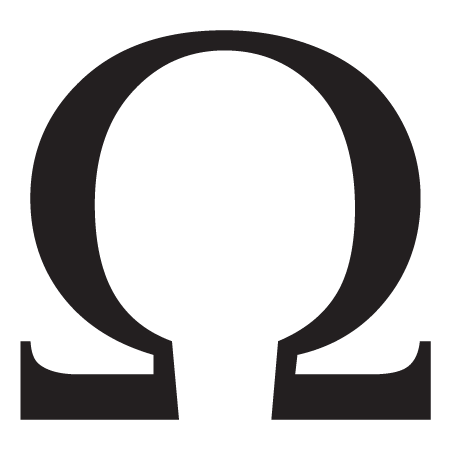 Omega Lowercase Greek Letter Wall Quotes™ Wall Art Decal