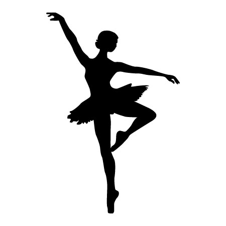 Female Ballet Dancer Wall Quotes™ Wall Art Decal