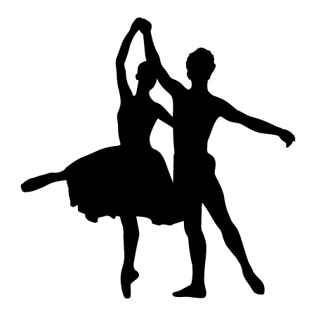 Couple Ballet Dancers Wall Quotes™ Wall Art Decal