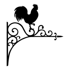 Rooster Hanging Sign Wall Quotes™ Wall Art Decal