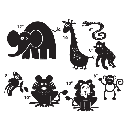 Whimsical Safari Animals Wall Quotes™ Wall art Decal