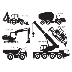 Construction Trucks Wall Quotes™ Wall Art Decal