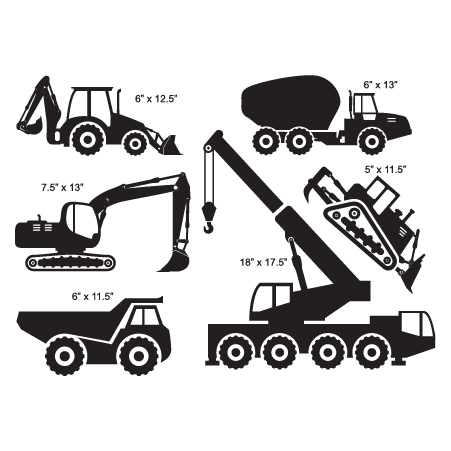 Construction Trucks Wall Quotes™ Wall Art Decal