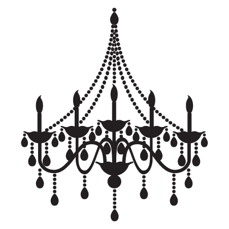 Elegant Chandelier Wall Quotes™ Wall Art Decal