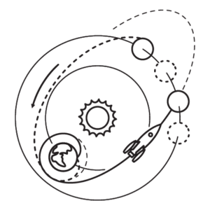 Rocket In Orbit Wall Quotes™ Wall Art Decal