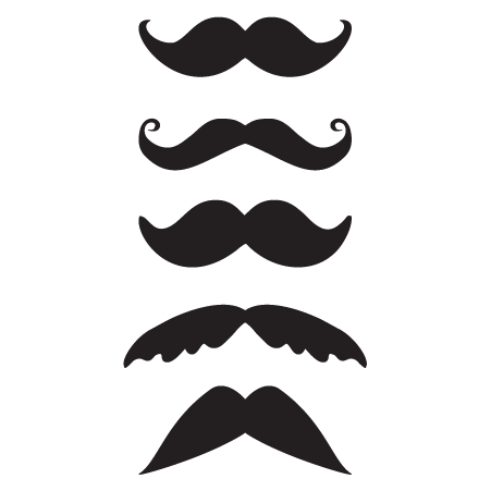Five Mustaches Collection Wall Quotes™ Wall Art Decal