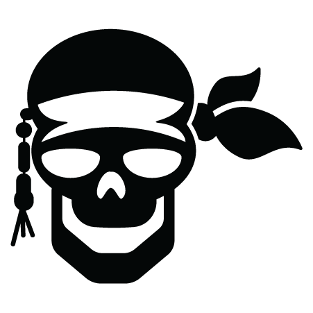 Pirate Skull & Bandana Wall Quotes™ Wall Art Decal