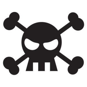 Cartoon Skull & Crossbones Wall Quotes™ Wall Art Decal