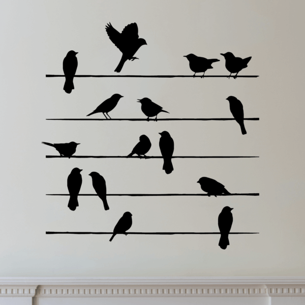 Birds On Wires Mural Wall Quotes™ Decal