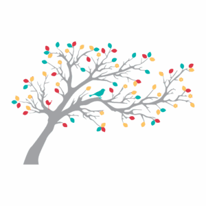 Sweet Woodland Blossoms Tree & Birds Wall Quotes™ Wall Art Decal