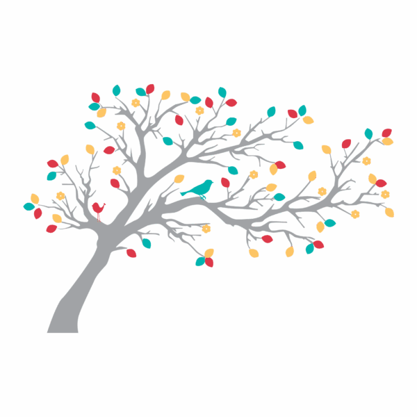 Sweet Woodland Blossoms Tree & Birds Wall Quotes™ Wall Art Decal