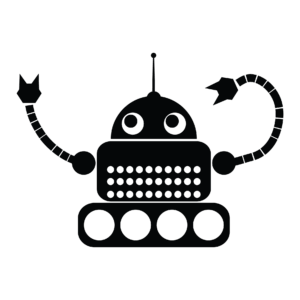 Wavy Arm Robot Wall Quotes™ Wall Art Decal