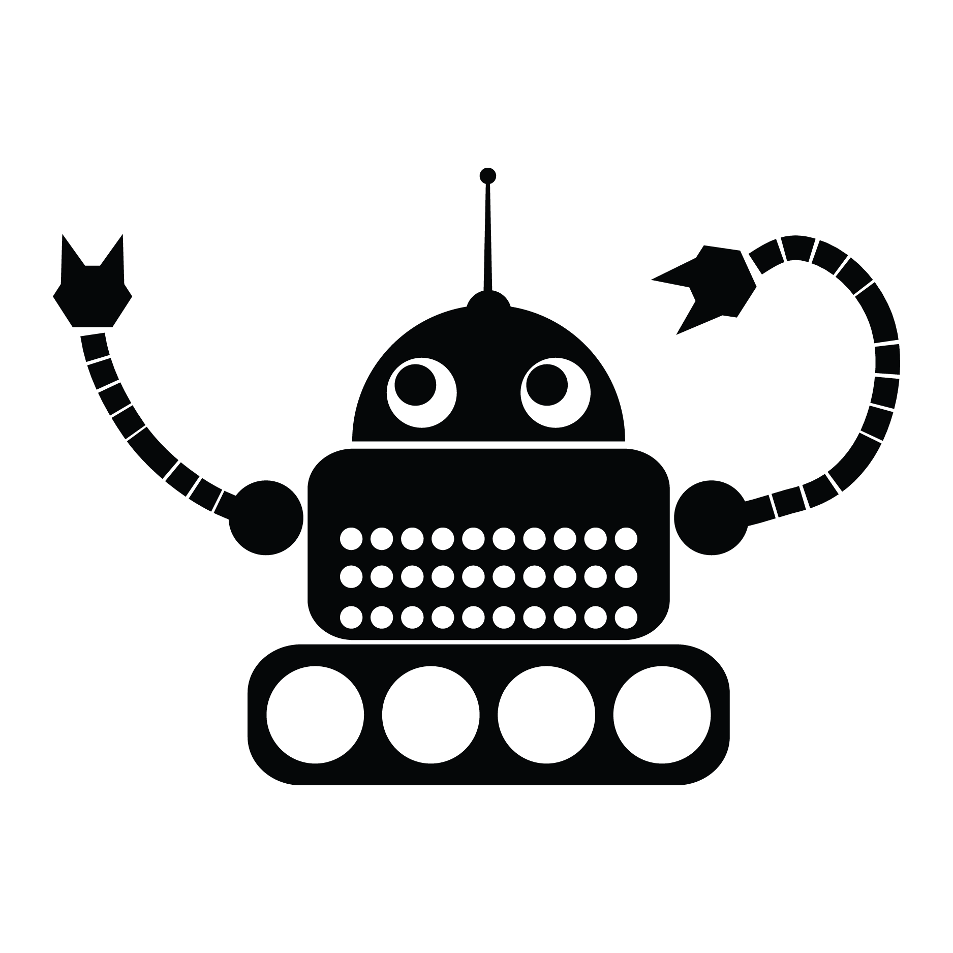 Wavy Arm Robot Wall Quotes™ Wall Art Decal